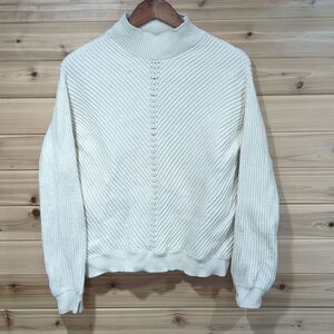 Marine Layer Sweater Womens Medium Ivory Skylar Turtleneck Classic Preppy‎